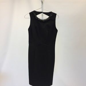 NEW H&M Holiday Black Dress With Jewel Neckline